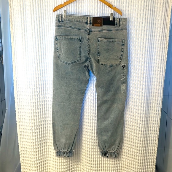 Tainted Denim Joggers - Picture 2 of 6